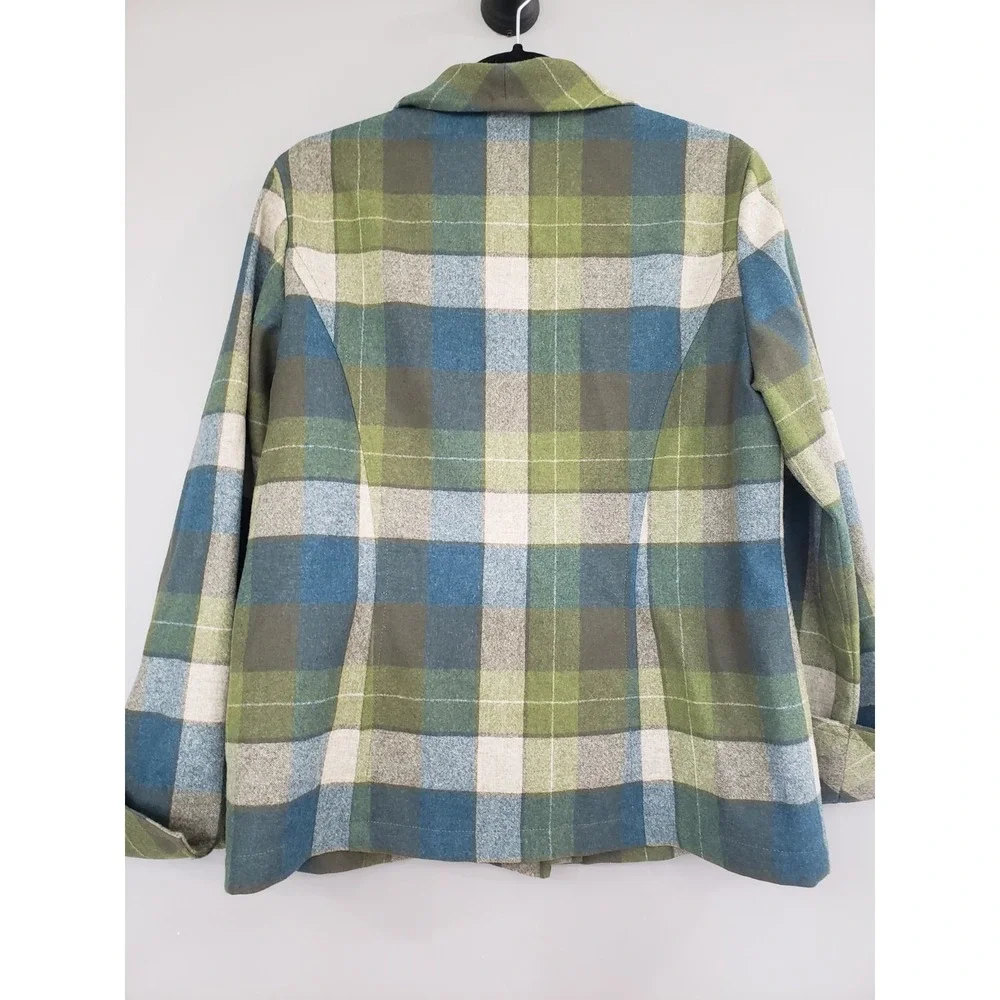 NWOT Pendleton 100% Virgin Wool Shacket Plaid 49ER Chore Jacket Cottagecore - Picture 5 of 9
